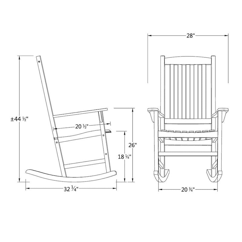 Cambridge Casual Monroe 2-piece Wood Outdoor Rocking Chair