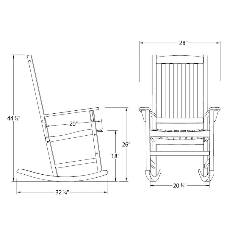Cambridge Casual Monroe 2-piece Wood Outdoor Rocking Chair