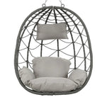 Egg Chair with Stand,Swing Chair,Patio Wicker Hanging Basket Chair