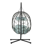Egg Chair with Stand,Swing Chair,Patio Wicker Hanging Basket Chair