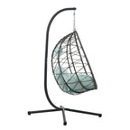 Egg Chair with Stand,Swing Chair,Patio Wicker Hanging Basket Chair
