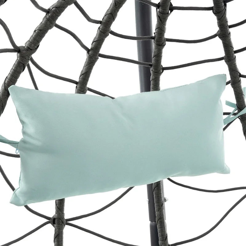 Egg Chair with Stand,Swing Chair,Patio Wicker Hanging Basket Chair