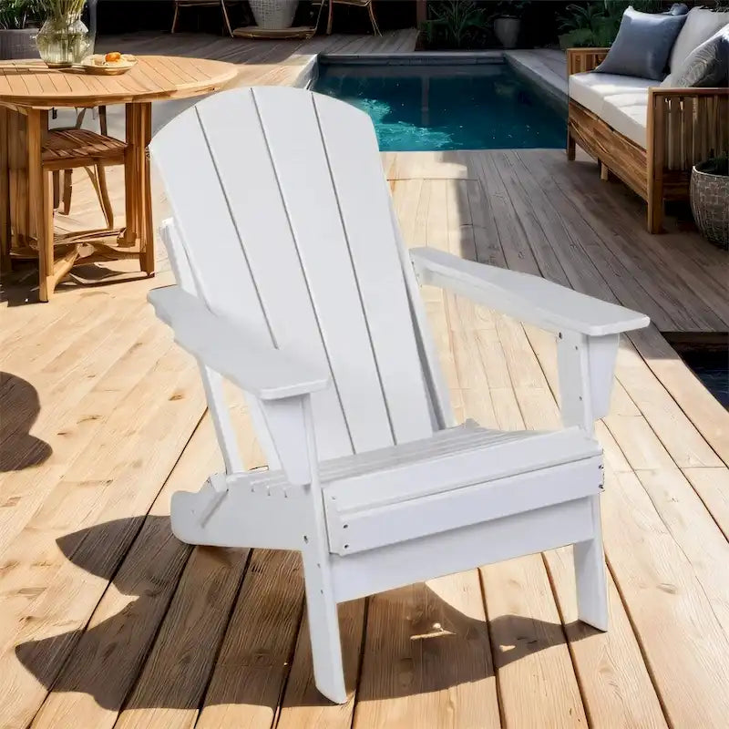 Folding Ergonomic Adirondack Chair with Legs