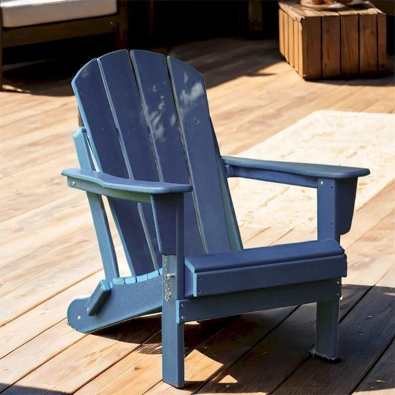 Folding Ergonomic Adirondack Chair with Legs