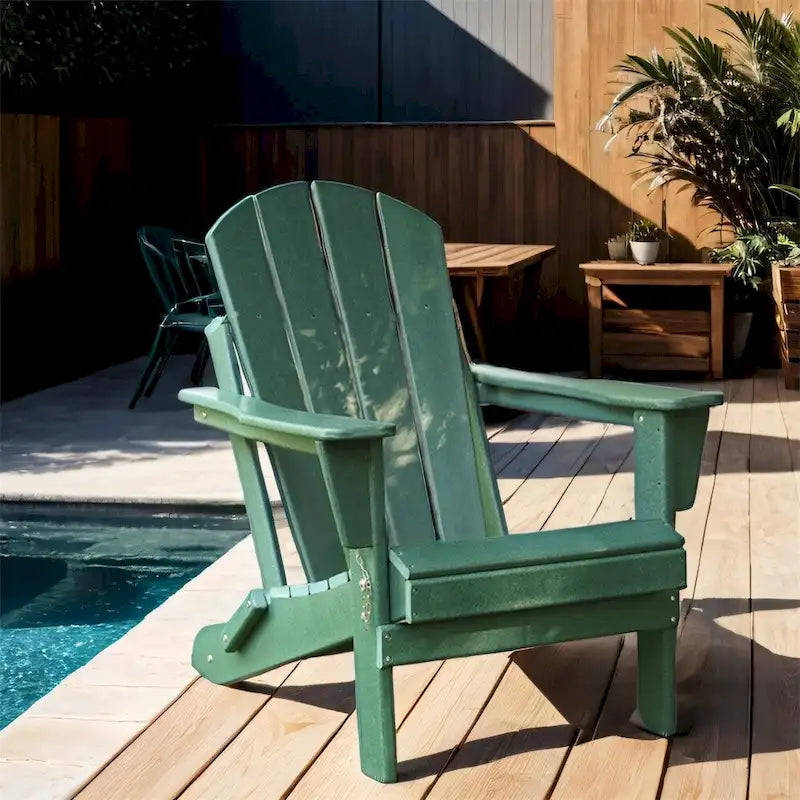 Folding Ergonomic Adirondack Chair with Legs
