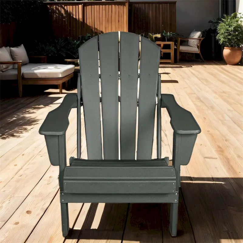 Folding Ergonomic Adirondack Chair with Legs