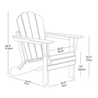 Folding Ergonomic Adirondack Chair with Legs