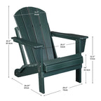 Folding Ergonomic Adirondack Chair with Legs