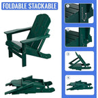 Folding Ergonomic Adirondack Chair with Legs