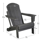 Folding Ergonomic Adirondack Chair with Legs
