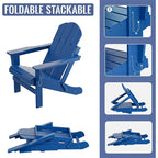 Folding Ergonomic Adirondack Chair with Legs