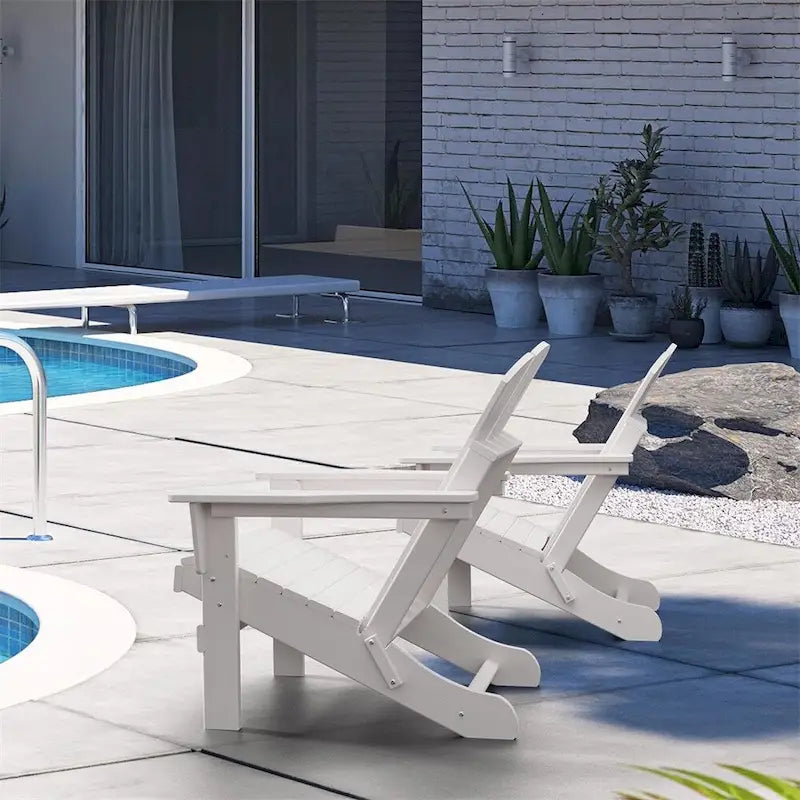 Folding Ergonomic Adirondack Chair with Legs