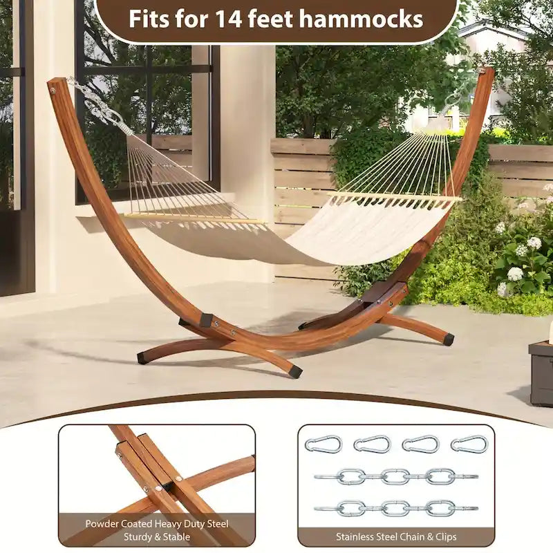 Hammocks 14-Foot Metal Arc Hammock Stand with Chains
