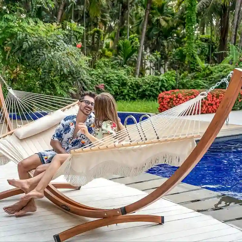 Hammocks 14-Foot Metal Arc Hammock Stand with Chains