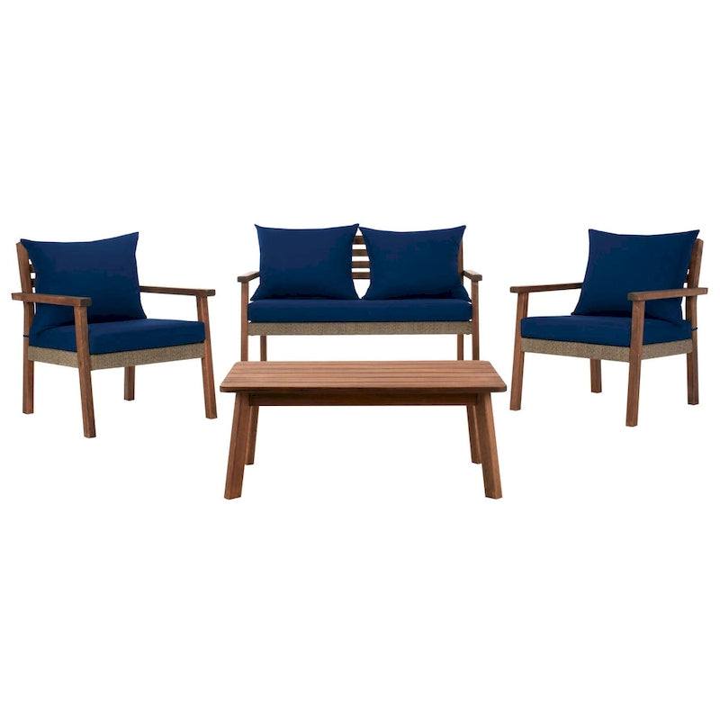 SAFAVIEH Outdoor Living Reid 4-Piece Living Set - 53Wx29Dx33H